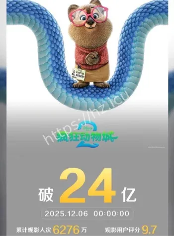 疯狂动物城2观影人次破亿